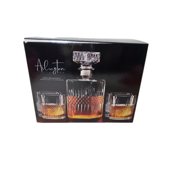 Circleware Arlington Collection 5pc. Decanter And Glass Set. 1-35oz. Decanter 4- - Picture 2 of 3